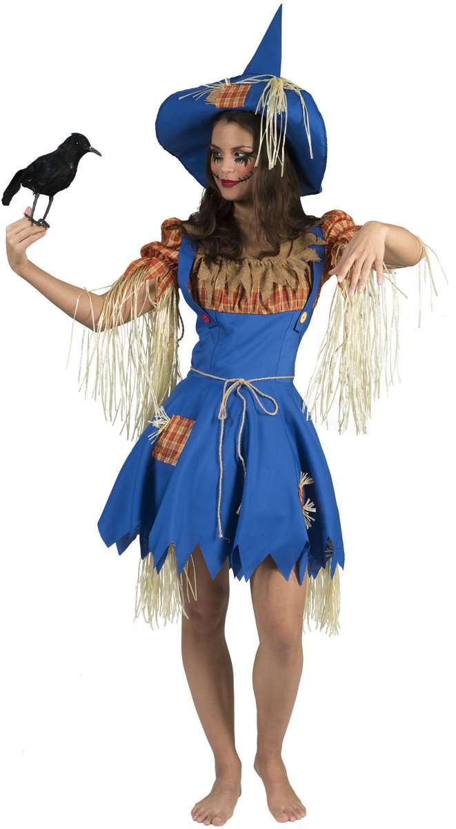 Monster & Griezel Kostuum | Vogelverschrikker Dame Hannah | Vrouw | Maat 36-38 | Halloween | Verkleedkleding